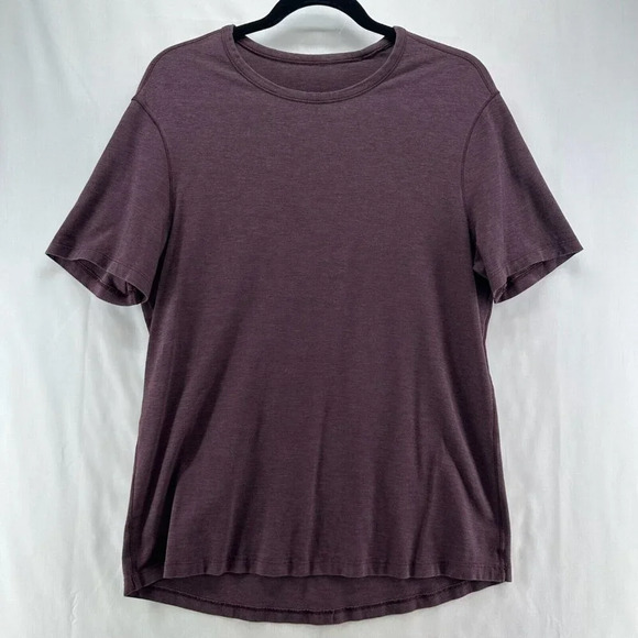 lululemon athletica Other - Lululemon Shirt Mens Size M Crewneck Short Sleeve Jersey Heather Purple